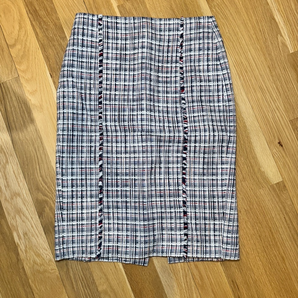 J. Crew Black and White Knee-length Pencil Skirt for Work